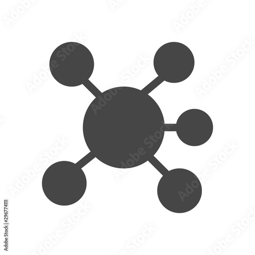 Mind Map icon vector, filled flat sign, solid pictogram isolated on white. Symbol, logo illustration