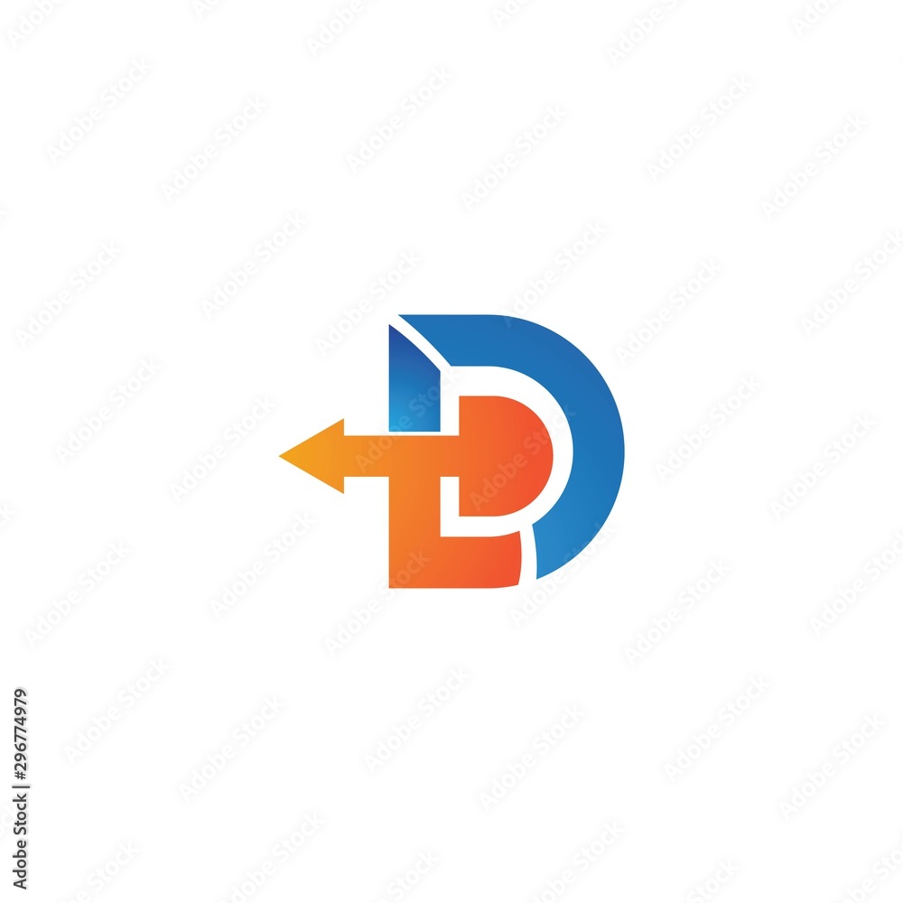 D Letter logo business template vector icon D Letter logo business template vector icon