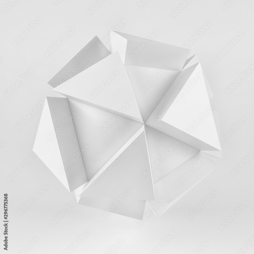 White spheres geometry background. Abstract 3d render White spheres geometry background. Abstract 3d render