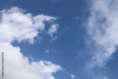 Blue sky in the air background