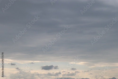 The natural background of gray sky