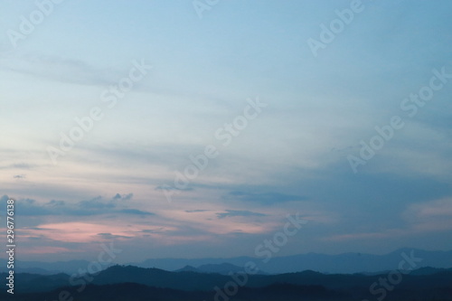  Light from the sunset to the sky with clouds and low light © สทธิเดช โตนชัยภูมิ