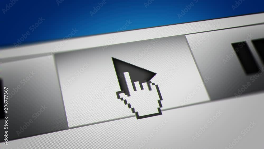 Mouse Cursor Clicking Play Button on Movie/Music Player Panel vídeo do ...