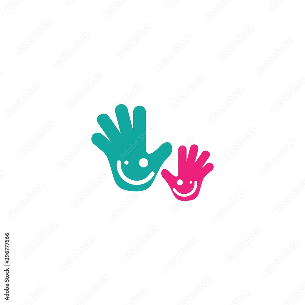 Kids logo template vector icon dersign