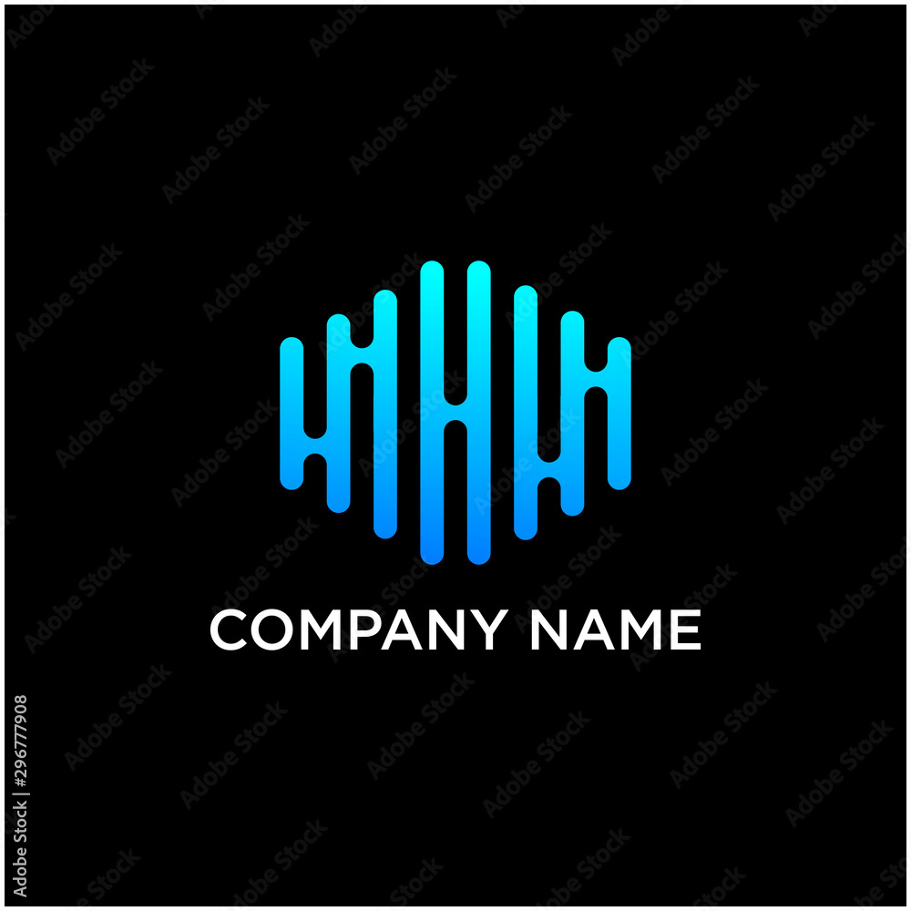 letter H abstract for information technology and digital. minimalist sound music equalizer icon. audio logotype Unique and simple element. -vector letter H abstract for information technology and digital. minimalist sound music equalizer icon. audio logotype Unique and simple element. -vector