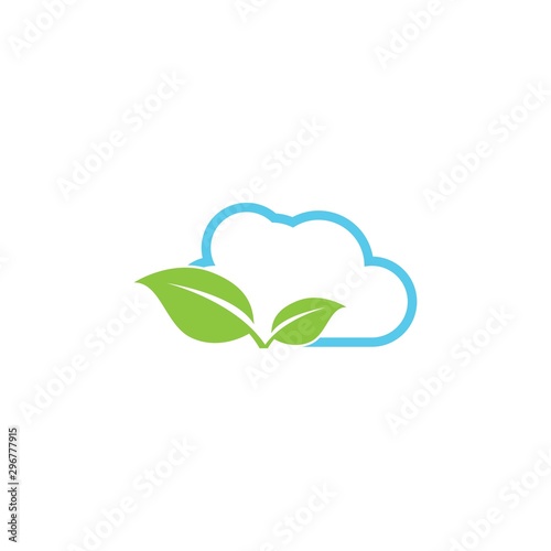 Tree leaf vector logo design, eco-friendly concept