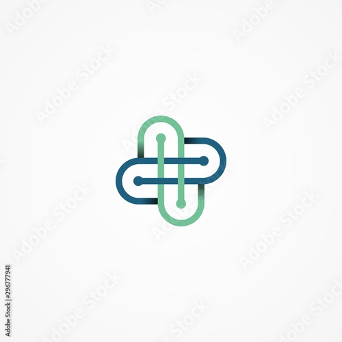 Abstract technology vector for healthcare design concept