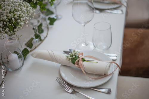 Table set for an event party
