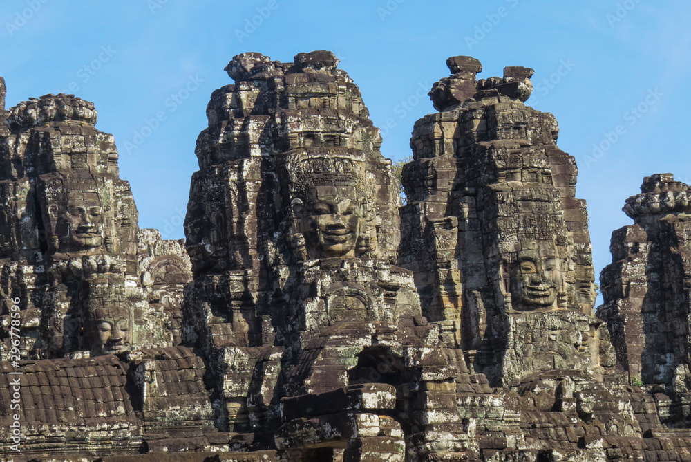 The ruins of the religious temple complex of Angkor Wat, Cambodia.