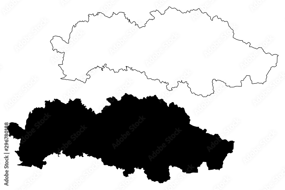 Presov Region (Regions of Slovakia, Slovak Republic) map vector illustration, scribble sketch Presov map