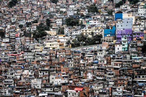 Fototapeta Full frame shot of a favela in Rio de Janeiro Brazil