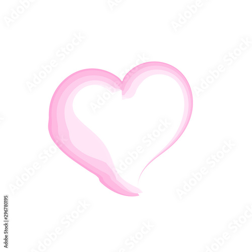 Abstract Love Heart Stain with Pink COlor