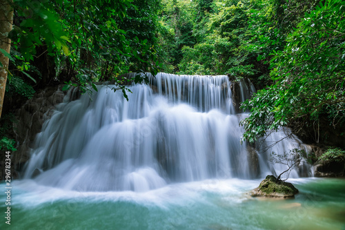 Huai Mae Khamin Waterfall level 3, Khuean Srinagarindra National Park, Kanchanaburi, Thailand © wirojsid