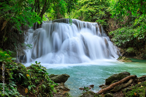 Huai Mae Khamin Waterfall level 3, Khuean Srinagarindra National Park, Kanchanaburi, Thailand © wirojsid