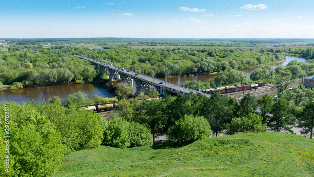 Vladimir. View of the bridge over the Klyazma river Vladimir. View of the bridge over the Klyazma river