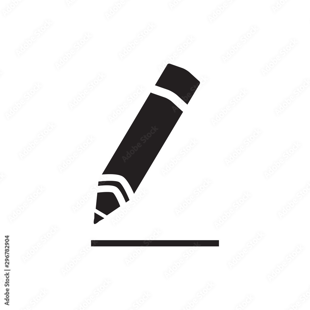 pencil icon vector trendy style