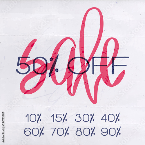 Vector set of sale labels for discount season