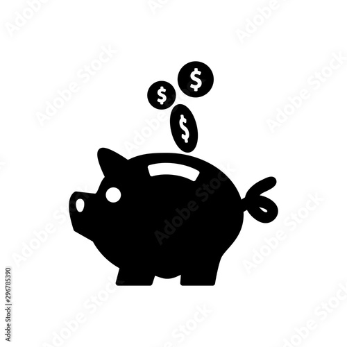piggy bank icon vector flat style