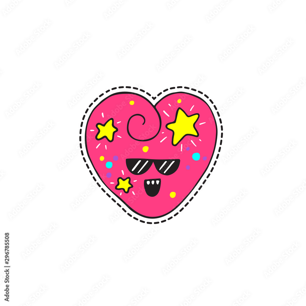 Vector illustration in patch or sticker style