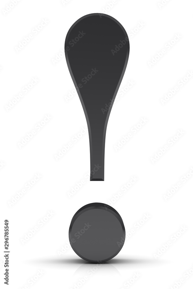 exclamation point mark black 3d sign exclamation point mark black 3d sign