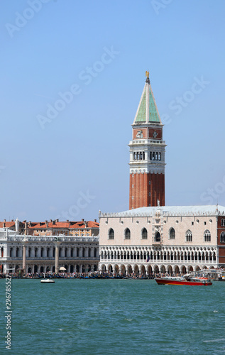 Bell Tower of Saint Mark and Ducal Palace also called Palazzo Du