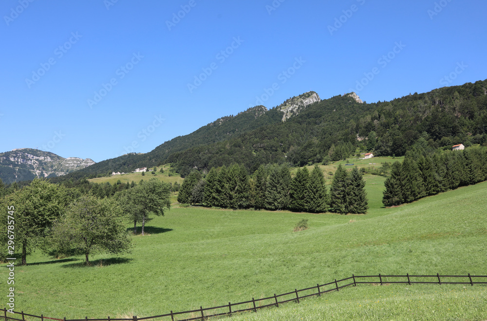 Alpine landscape in Tonezza del Cimone in Northern Italy