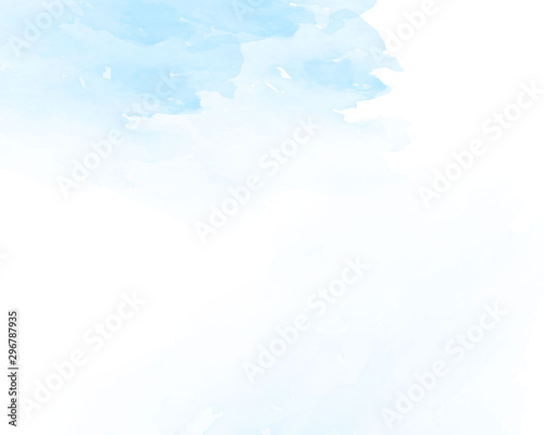 Fototapeta Naklejka Na Ścianę i Meble -  Blue soft watercolor abstract texture. Vector illustration.
