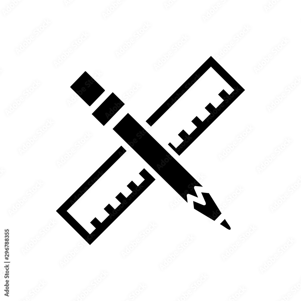ruler and pencil icon collection ruler and pencil icon collection