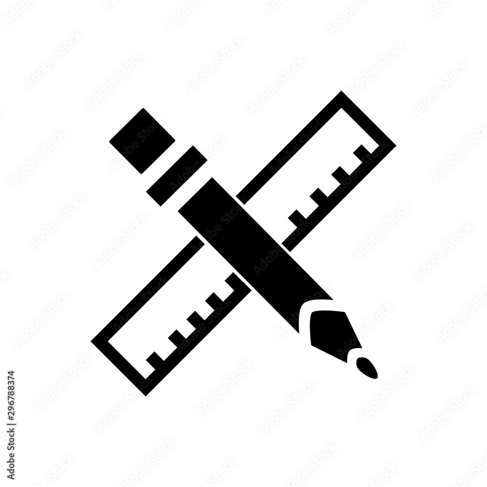ruler and pencil icon collection ruler and pencil icon collection