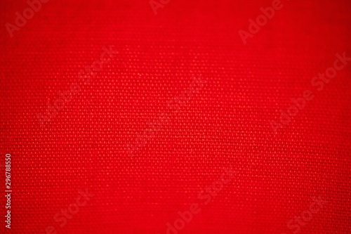 Close up Red Fabric linen Texture Background