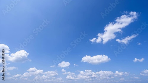 sky with fluffy cloud time lapse