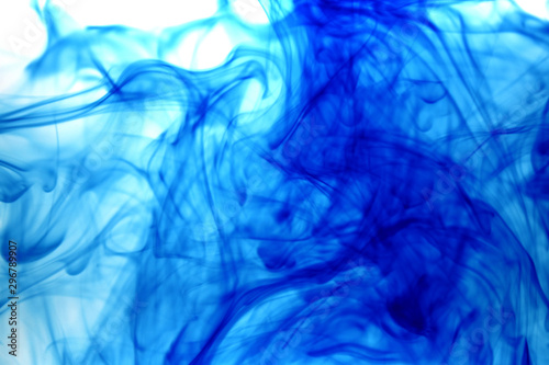 Food blue Coloring in Water Abstract Texture
