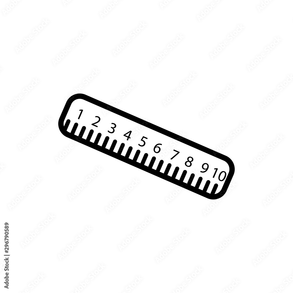 rulers icon trendy flat design
