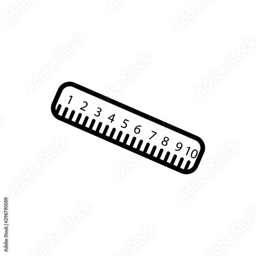 rulers icon trendy flat design