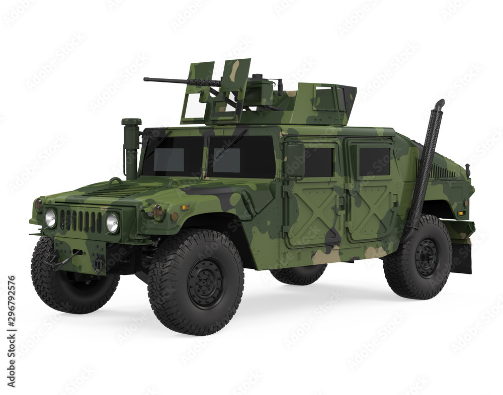 Humvee High Mobility Multipurpose Wheeled Vehicle Isolated Stock