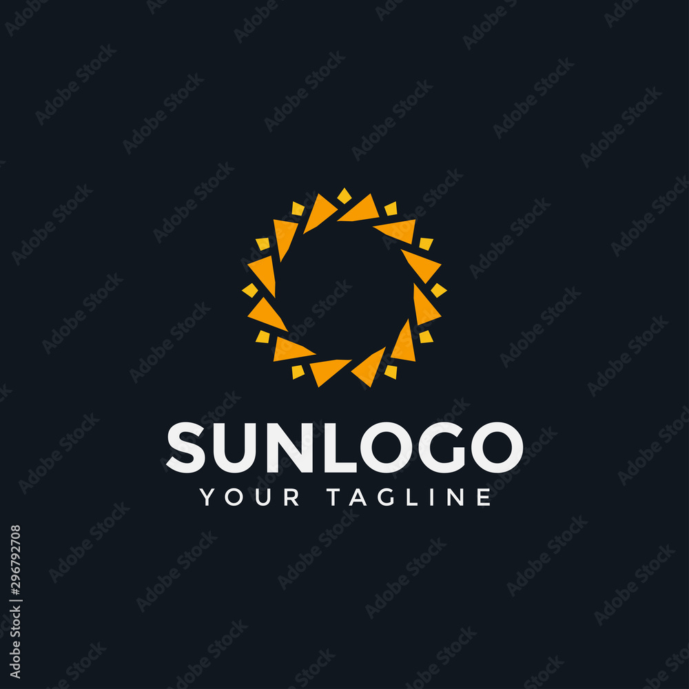 Fototapeta premium Abstract Sun Logo Design Template