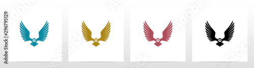 Owl Flying Mid Air Logo Design