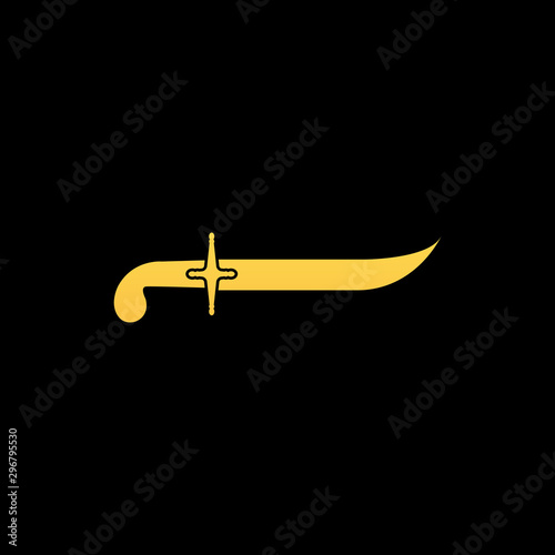 Vector illustration of historical sword used by Ottoman soldiers