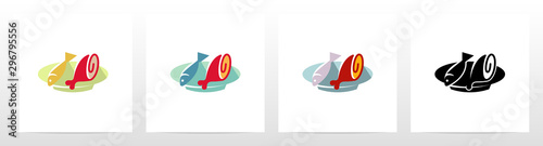 Meat And Fish On A Plate Logo Design