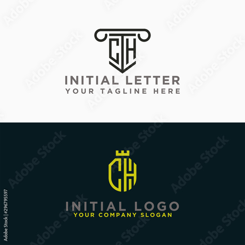 Inspiring logo design Set for companies from the initial letters CH logo icon. -Vectors