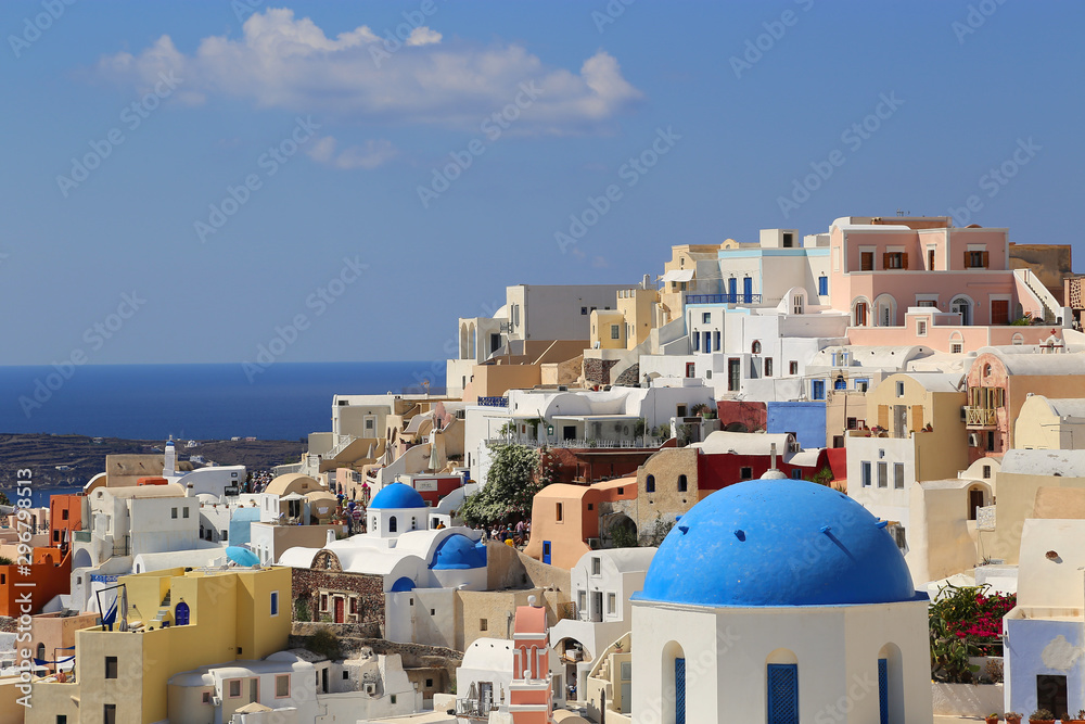 Beautiful view of Oia village on Santorini, Greece