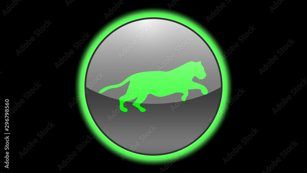 Tiger icon vector design. Green neon icons with animals. Animals icons vector. Tiger icon vector design. Green neon icons with animals. Animals icons vector.