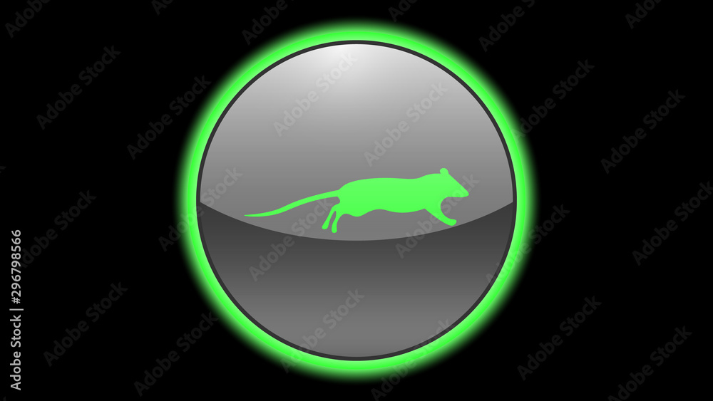 Rat icon vector design. Green neon icons with animals. Animals icons vector. Rat icon vector design. Green neon icons with animals. Animals icons vector.