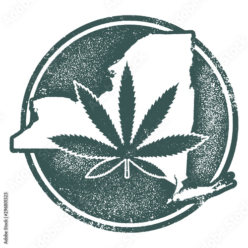 New York State Marijuana Rubber Stamp