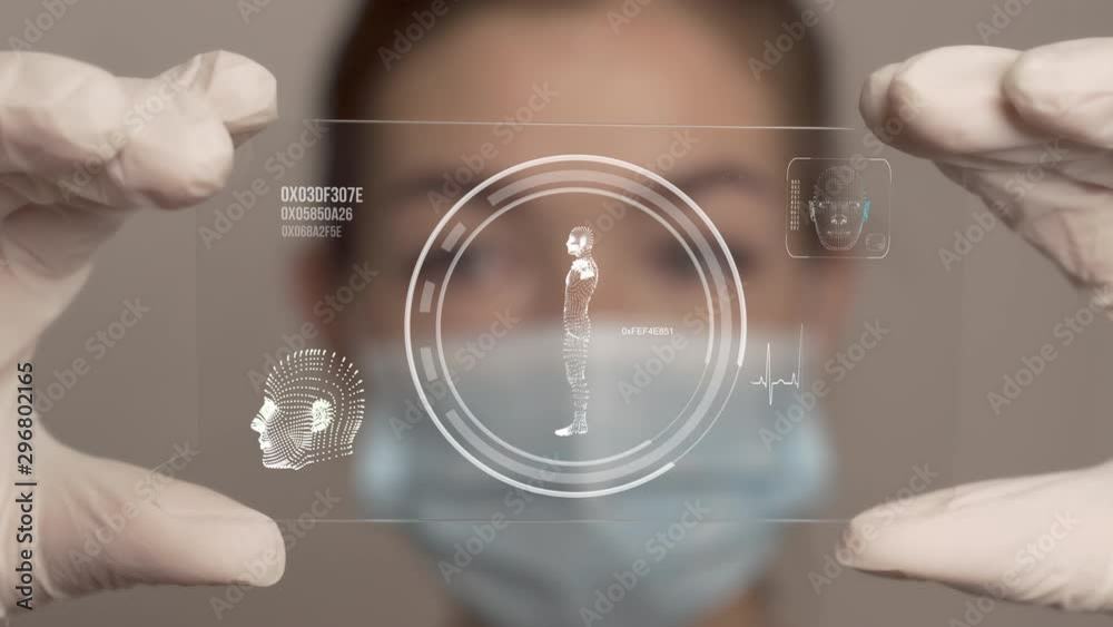 Female doctor using artificial intelligence for analyze patient health