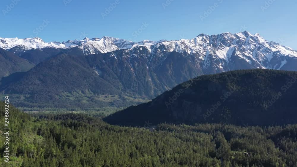 Aerial view at mountains in British Columbia, Canada. 4K. Aerial view at mountains in British Columbia, Canada. 4K.