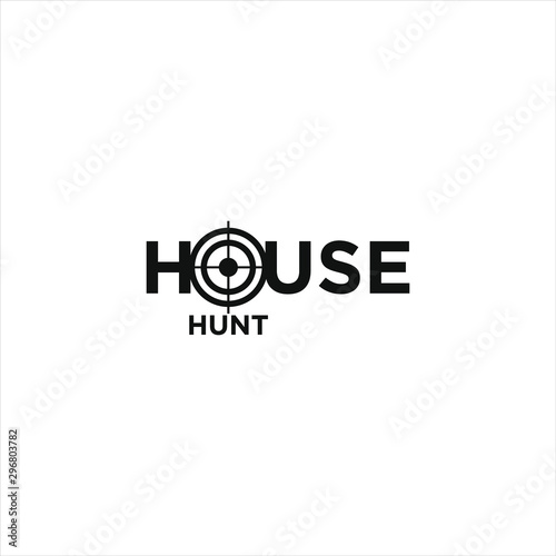 Smart logo and typography for target / house hunt logo designs