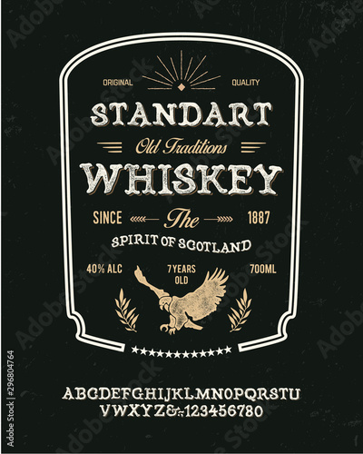 Original Handmade Textured Font. Retro Typeface. Vector Illustration.
