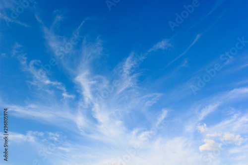 Blue sky background with clouds  in sunny day