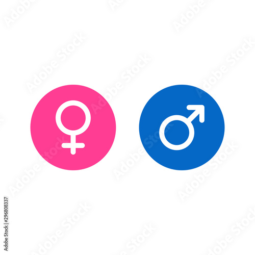 gender icon. male and female symbols isolated on white background. vector Illustration.